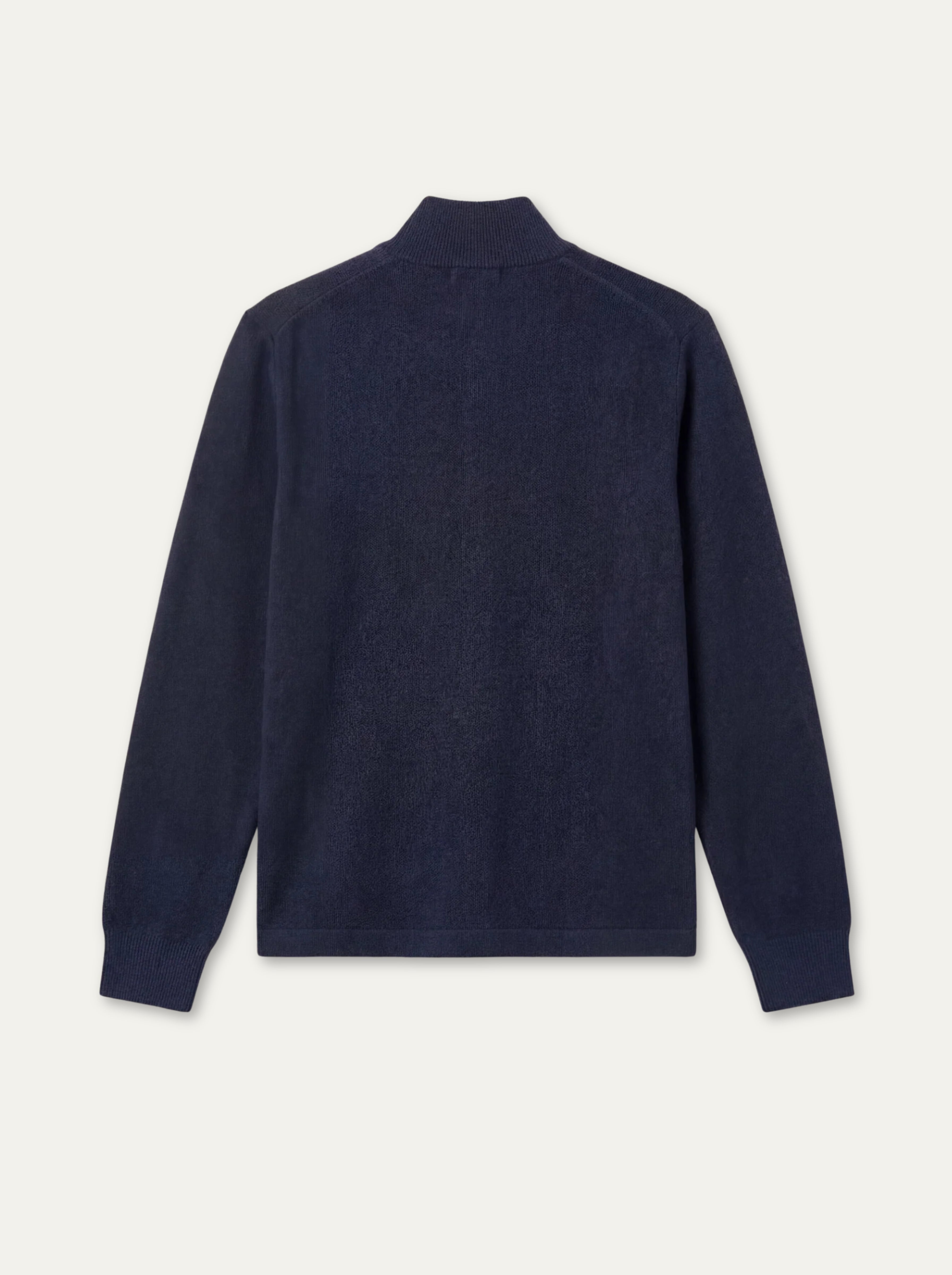 Pánsky Pulóver Cons Jeans so Stojačikom na Zips - Bavlnený Pulóver - Franco fashion