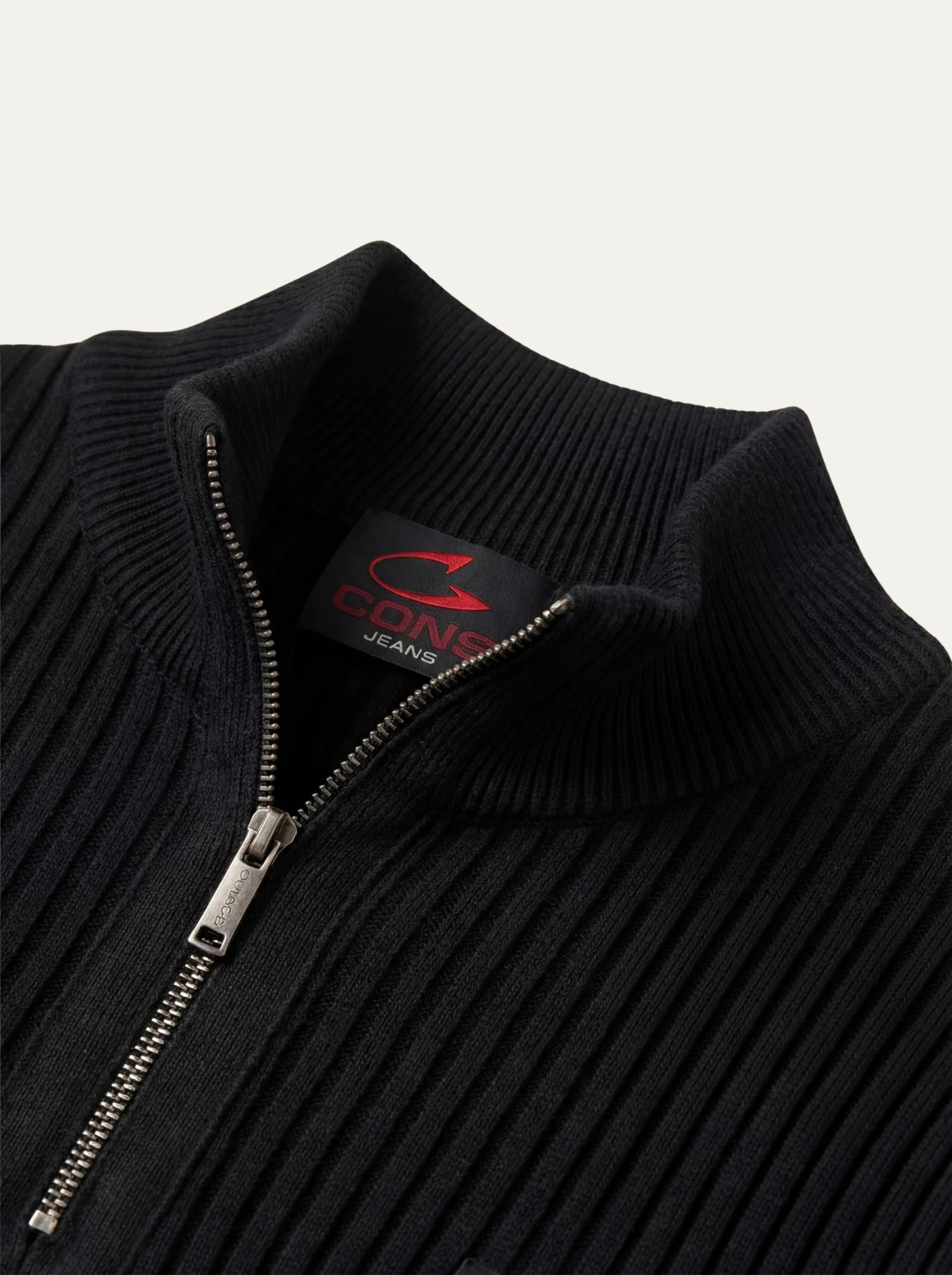 Pánsky Pulóver Cons Jeans so Stojačikom na Zips - Casual Pulóver - Franco fashion