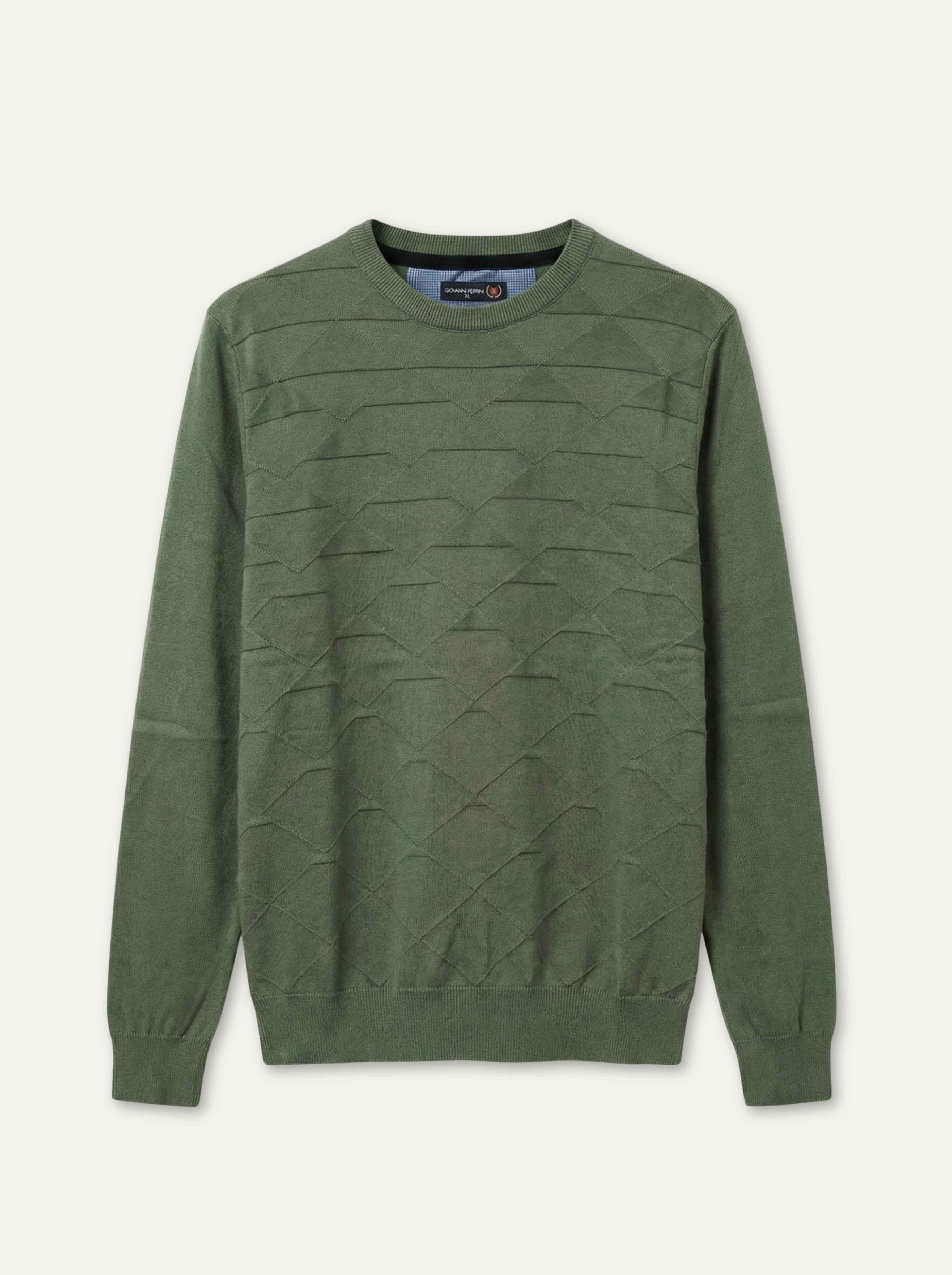 Pánsky  pulóver s 3D-pyramidovým geometrickým vzorom Giovanni Ferinni - Franco fashion