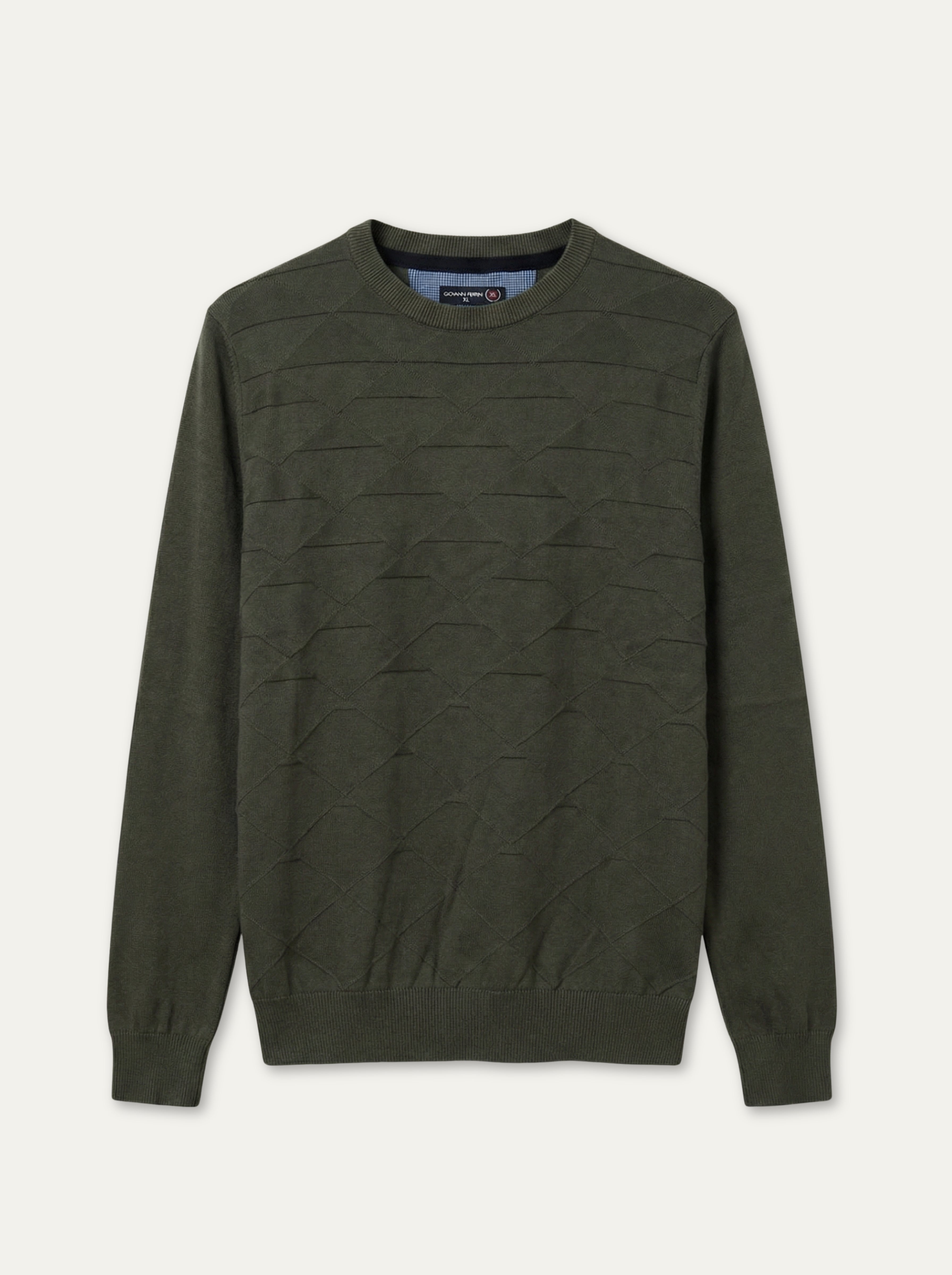 Pánsky  pulóver s 3D-pyramidovým geometrickým vzorom Giovanni Ferinni - Franco fashion