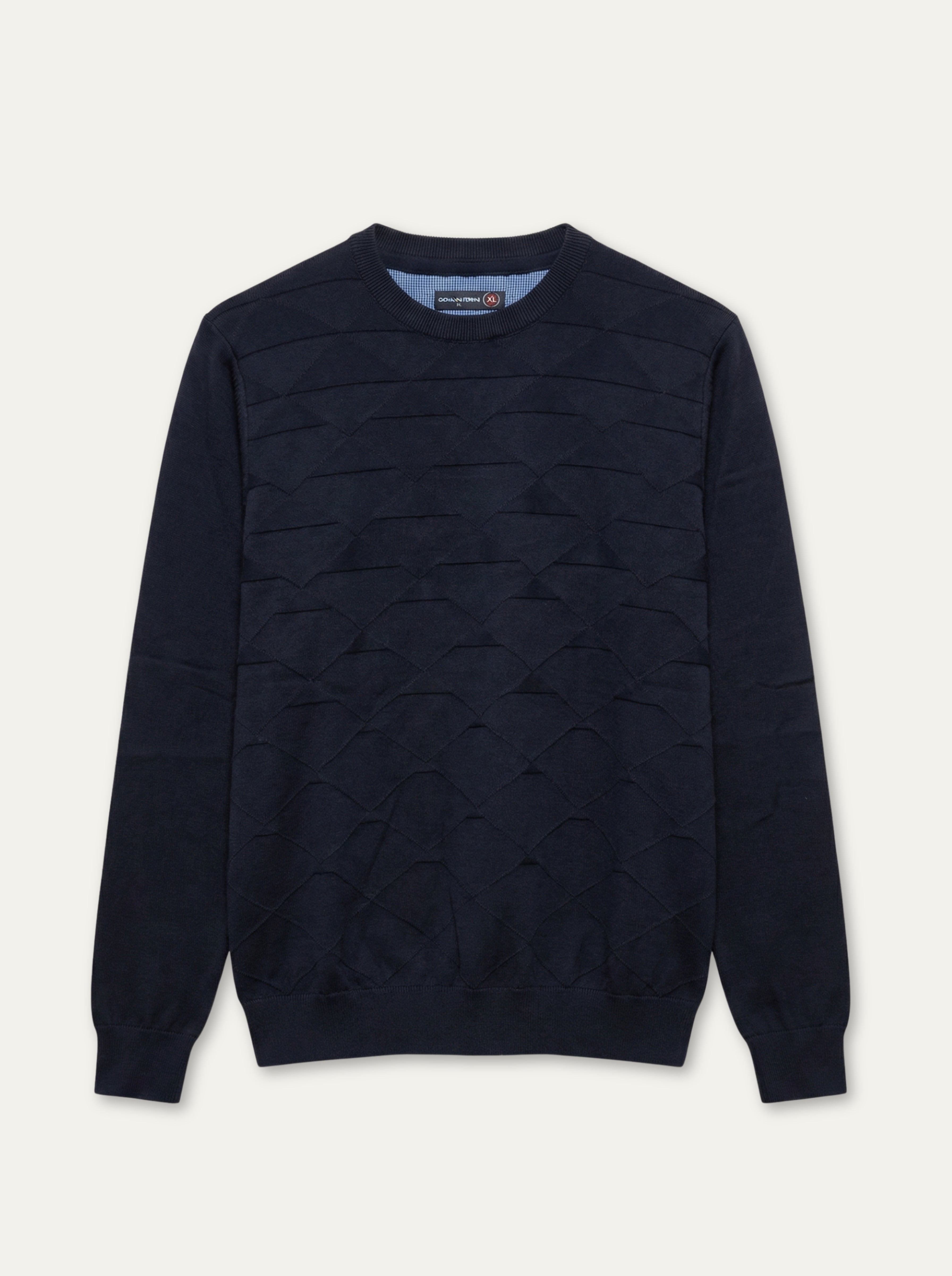 Pánsky  pulóver s 3D-pyramidovým geometrickým vzorom Giovanni Ferinni - Franco fashion