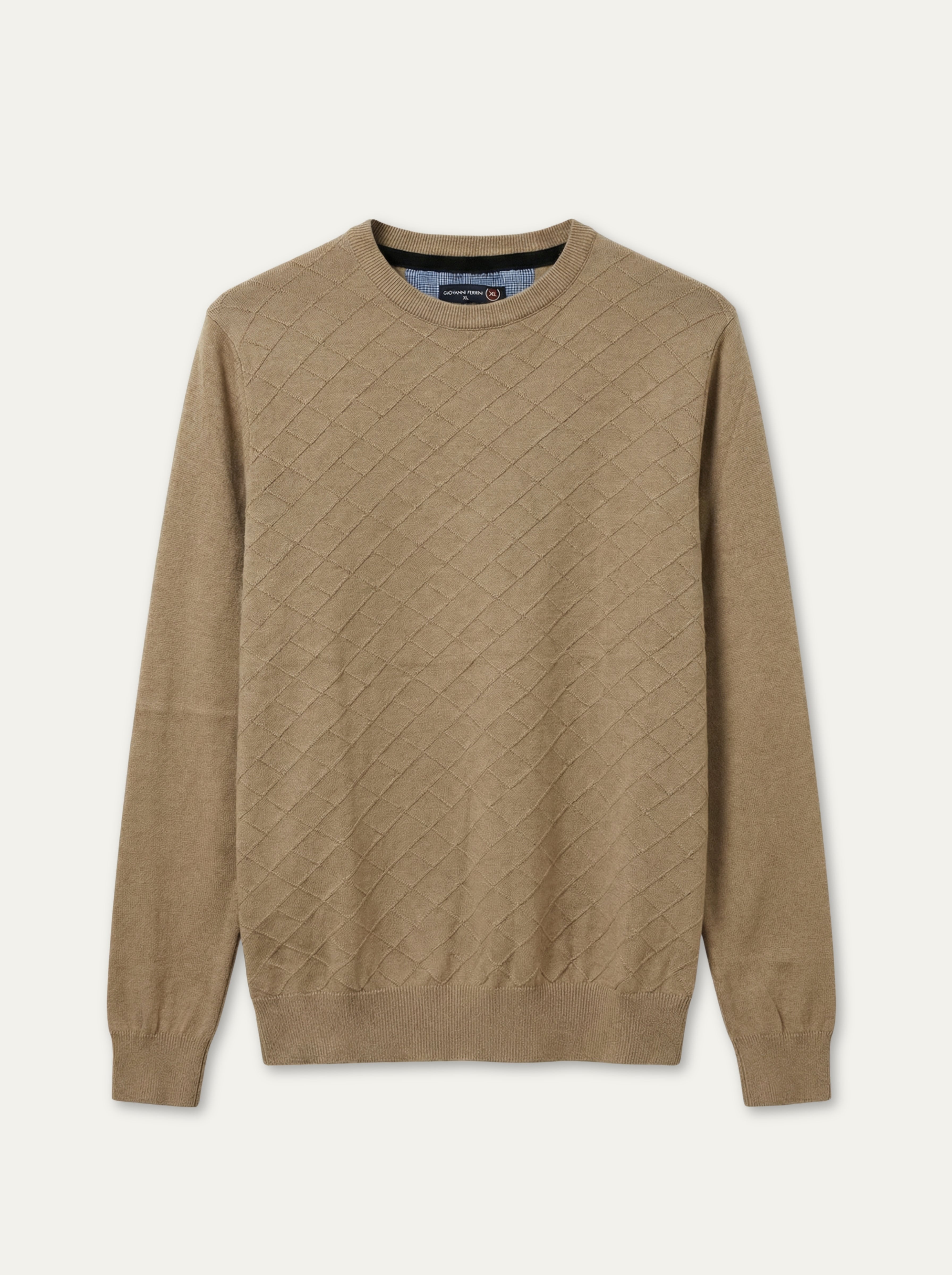 Pánsky pulóver s diamantovým vzorom Giovanni Ferinni - Franco fashion