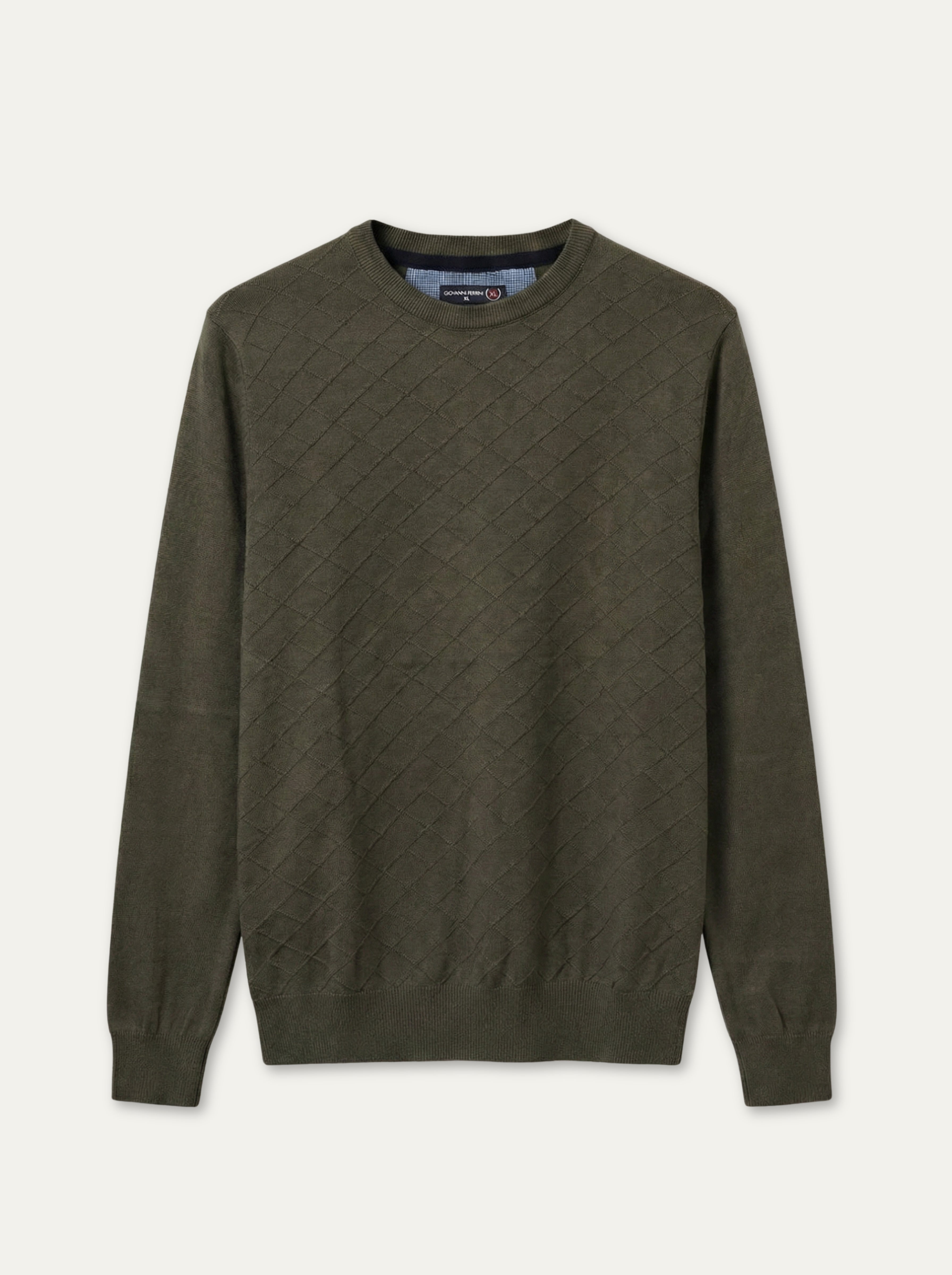 Pánsky pulóver s diamantovým vzorom Giovanni Ferinni - Franco fashion