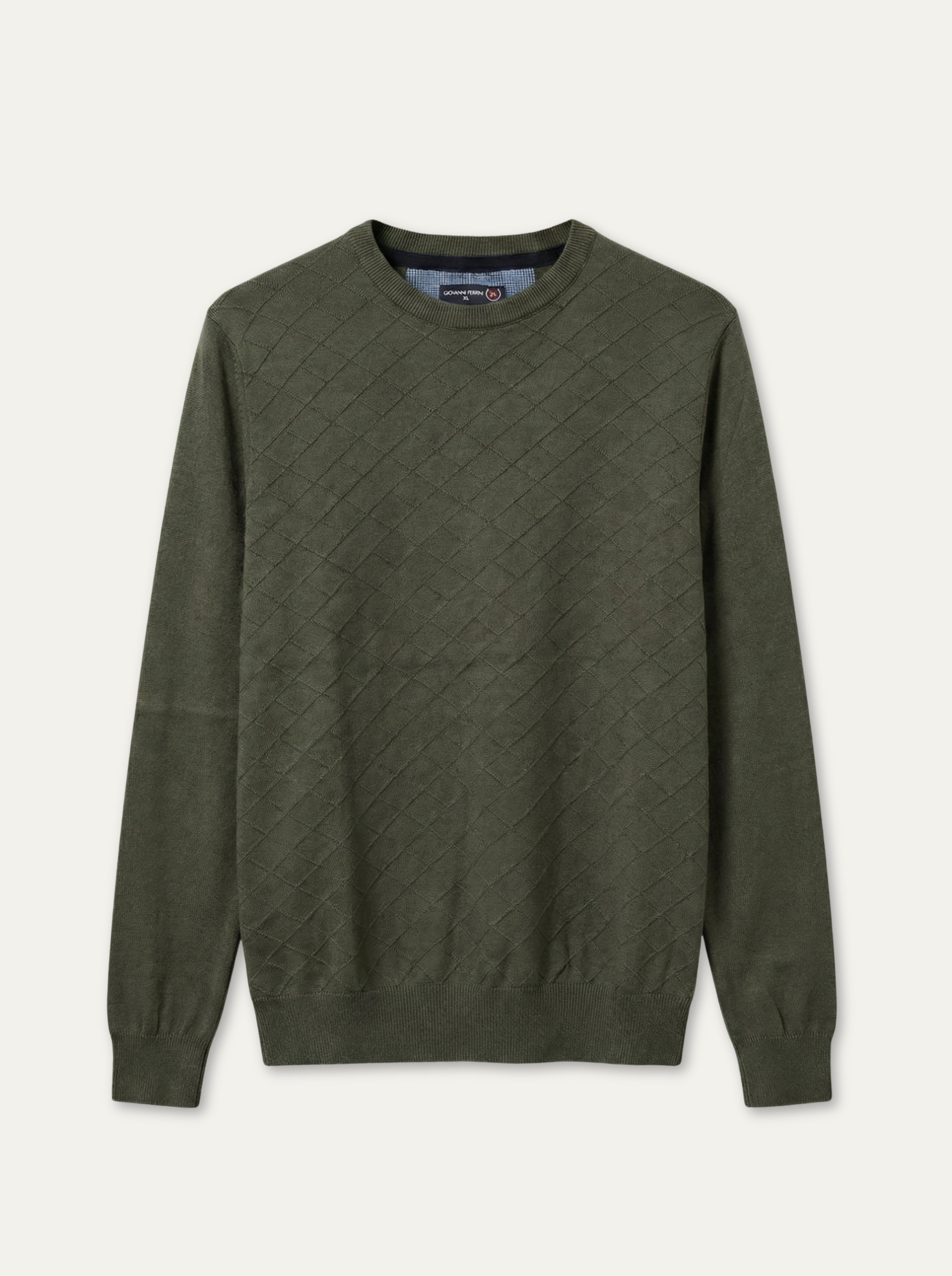 Pánsky pulóver s diamantovým vzorom Giovanni Ferinni - Franco fashion
