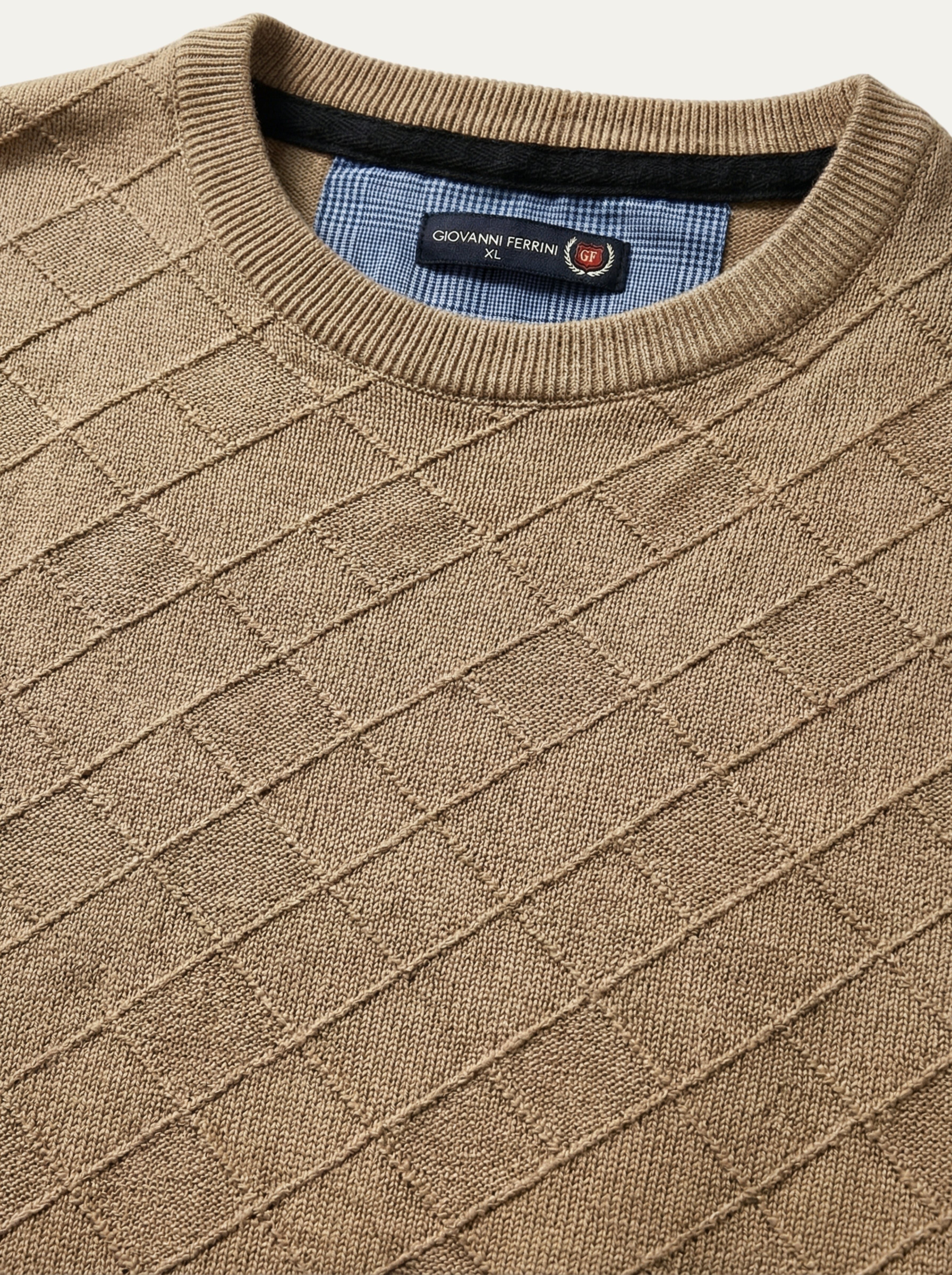 Pánsky pulóver s diamantovým vzorom Giovanni Ferinni - Franco fashion