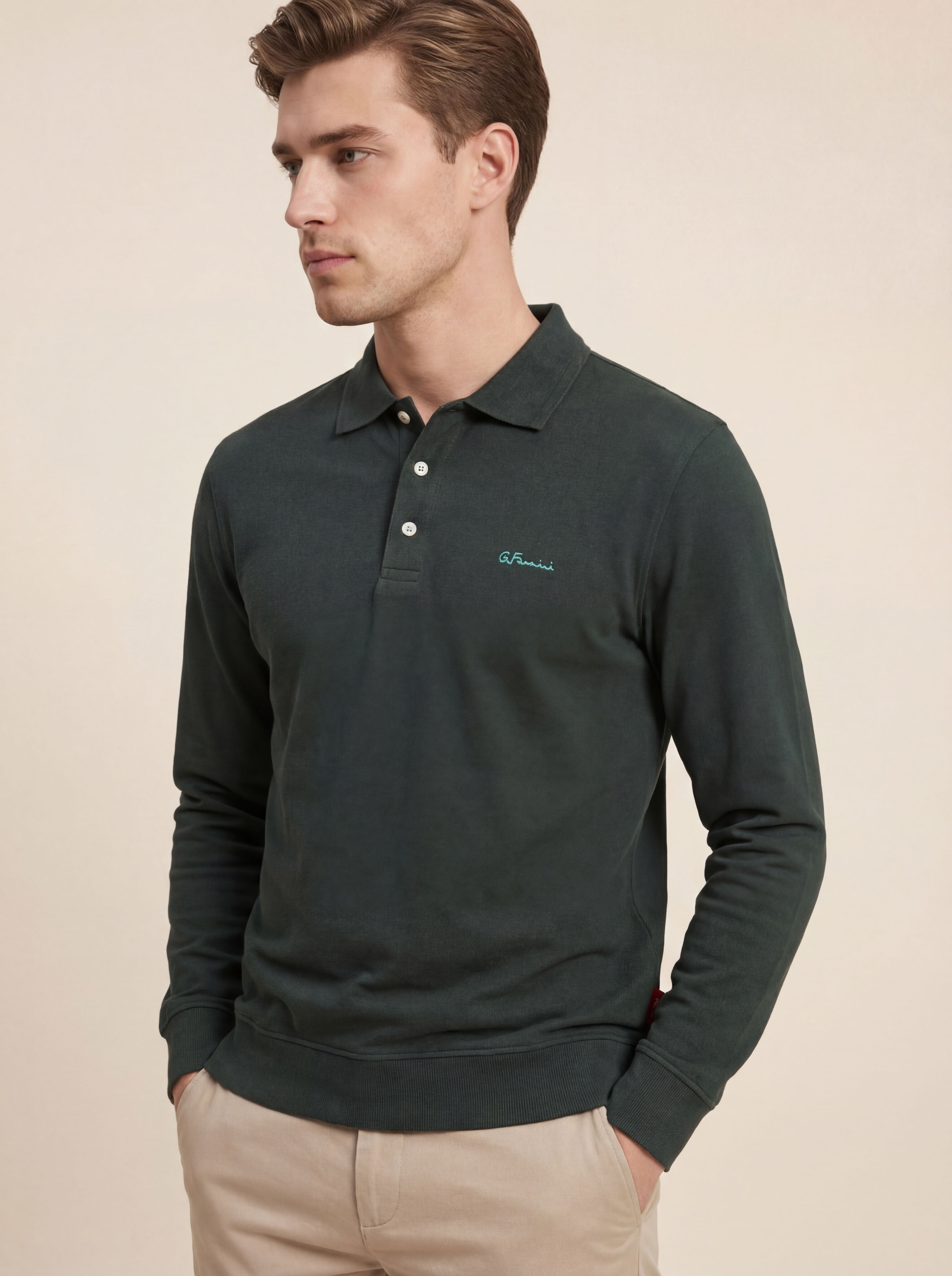 Pánska Polokošeľa Giovanni Ferinni s Dlhým Rukávom - Elegantná Polokošeľa