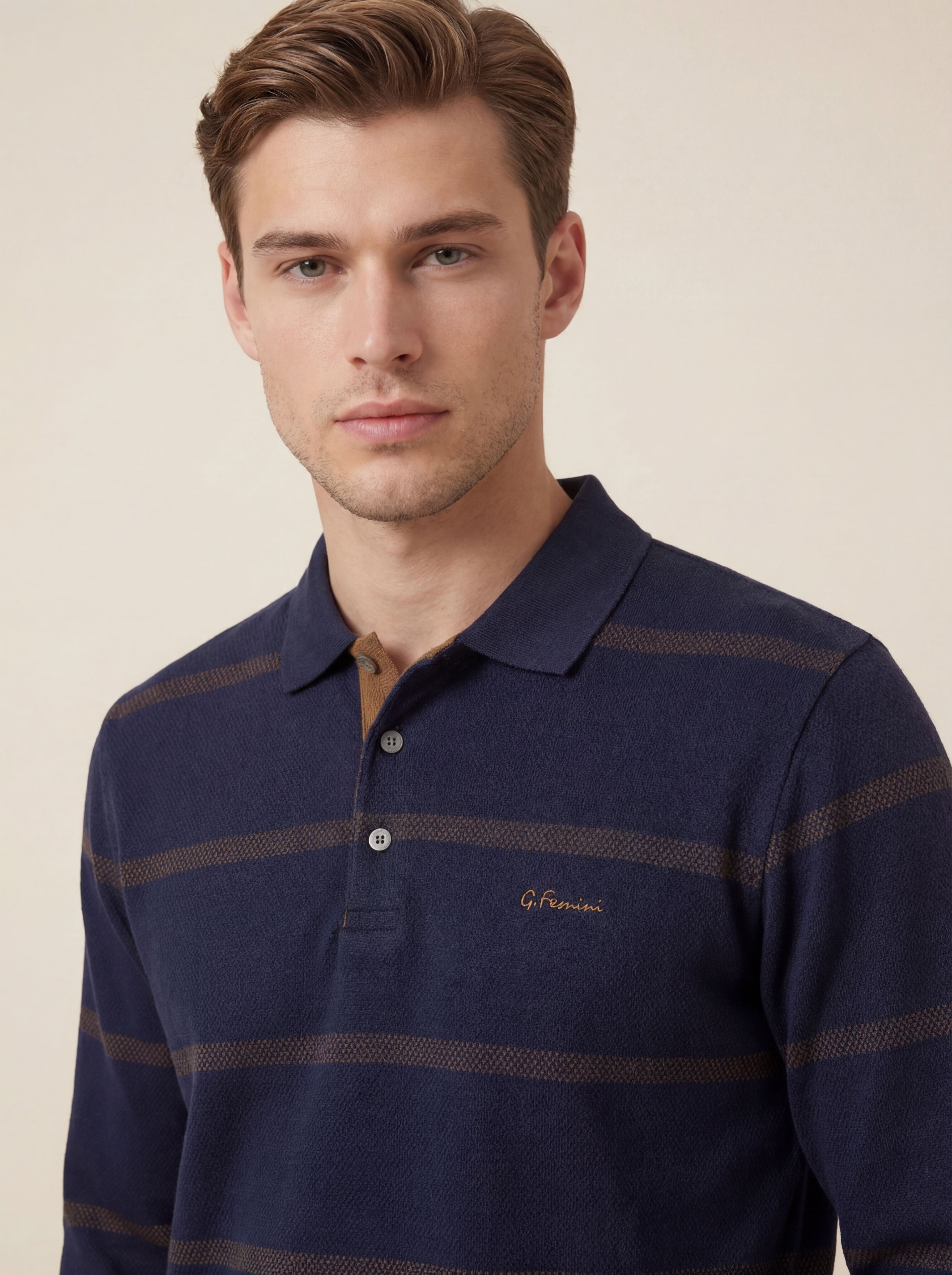 Pánska Polokošeľa Giovanni Ferinni s Dlhým Rukávom - Elegantná Polokošeľa