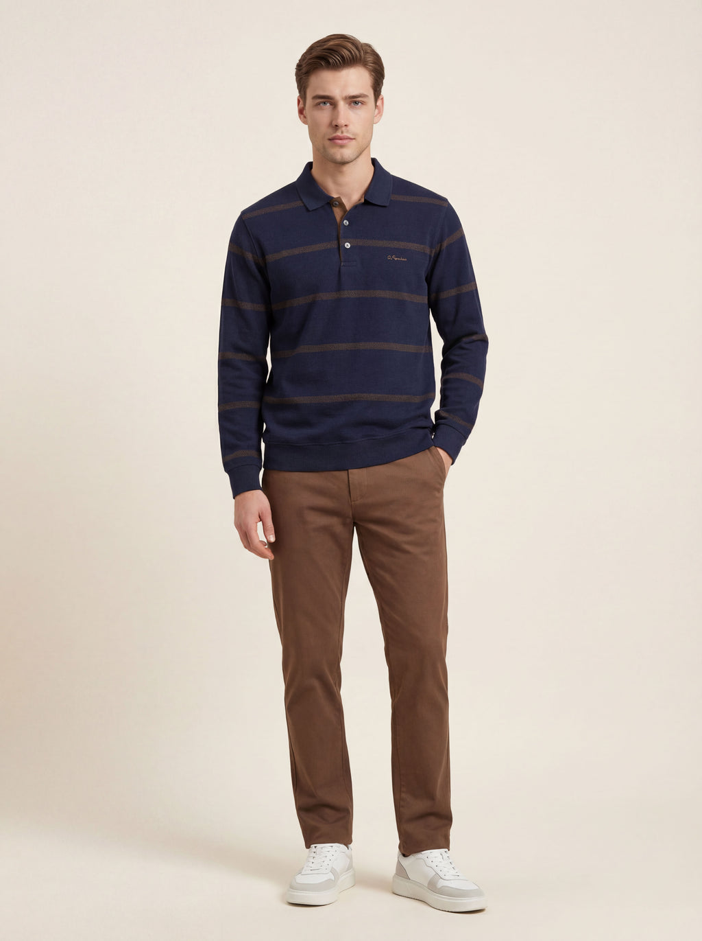 Pánska Polokošeľa Giovanni Ferinni s Dlhým Rukávom - Elegantná Polokošeľa