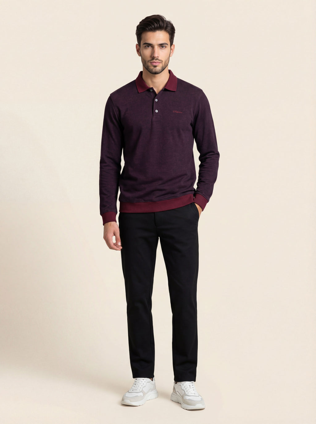 Pánska Polokošeľa Giovanni Ferinni s Dlhým Rukávom - Štýlová Bavlnená Polokošeľa