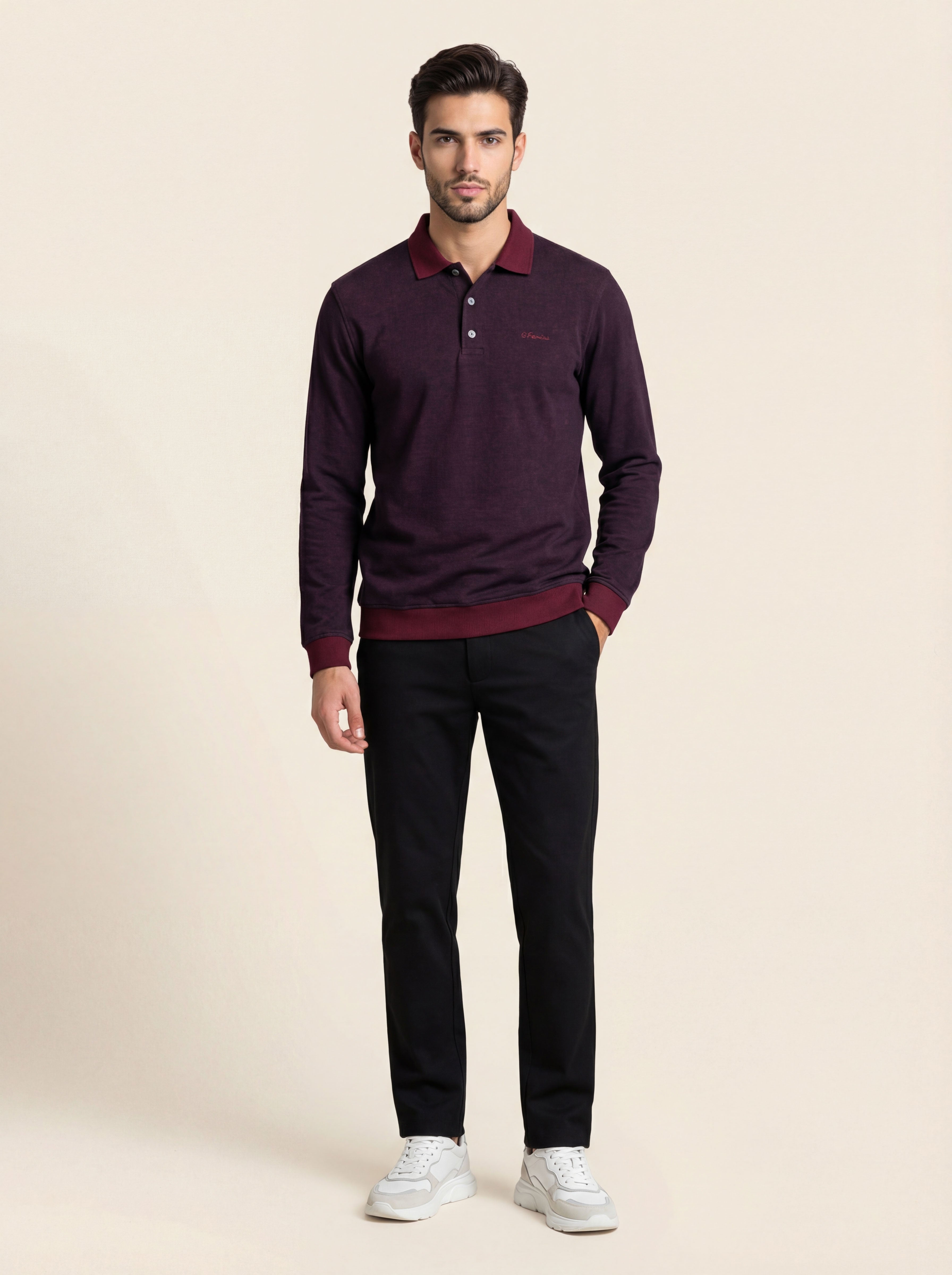 Pánska Polokošeľa Giovanni Ferinni s Dlhým Rukávom - Štýlová Bavlnená Polokošeľa