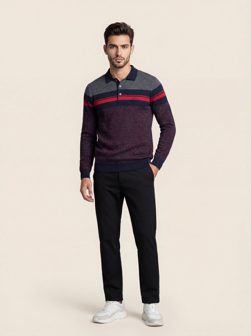 Pánska Polokošeľa Giovanni Ferinni s Dlhým Rukávom - Elegantná Polokošeľa