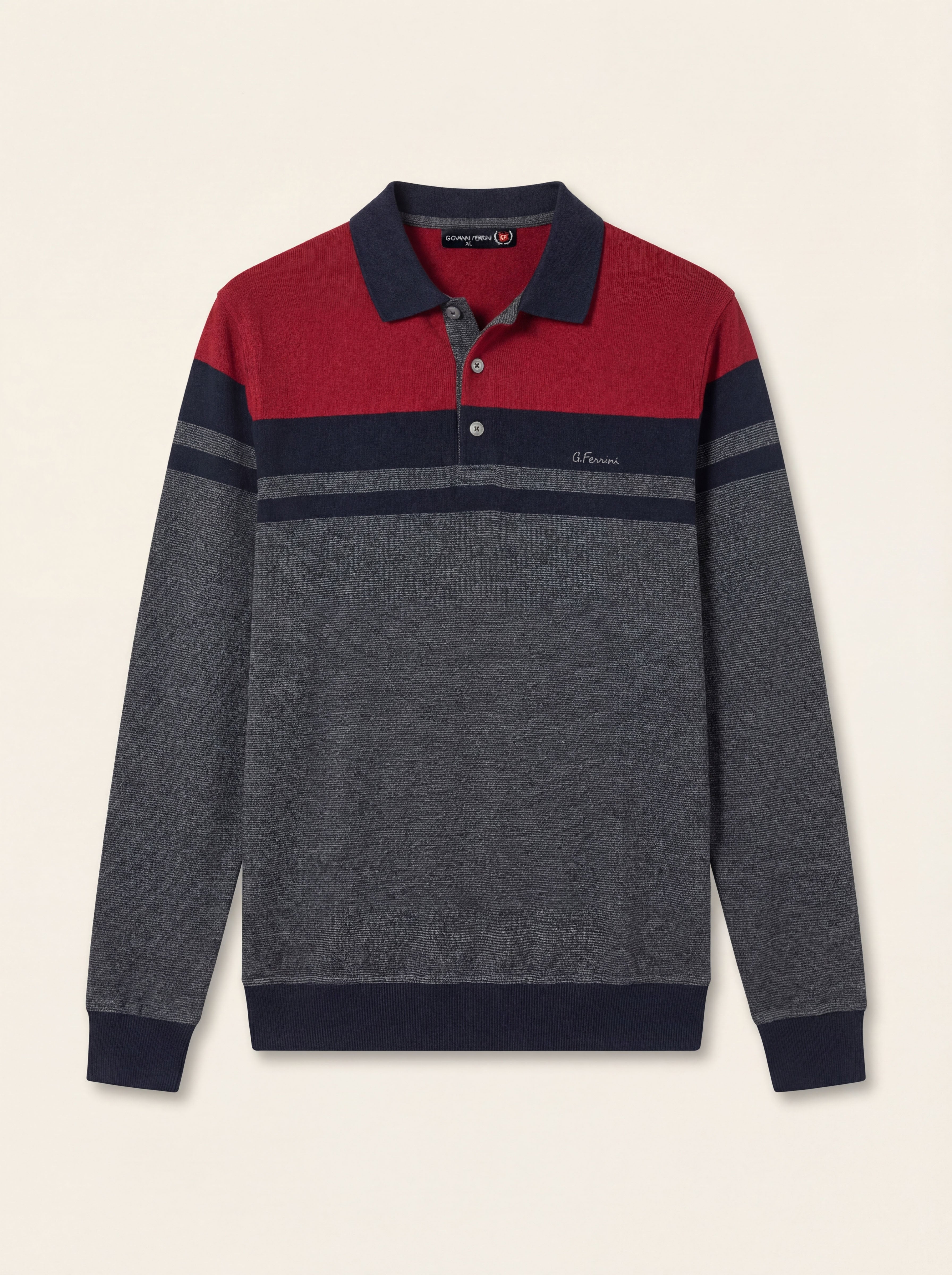 Pánska Polokošeľa Giovanni Ferinni s Dlhým Rukávom - Štýlová Polokošeľa