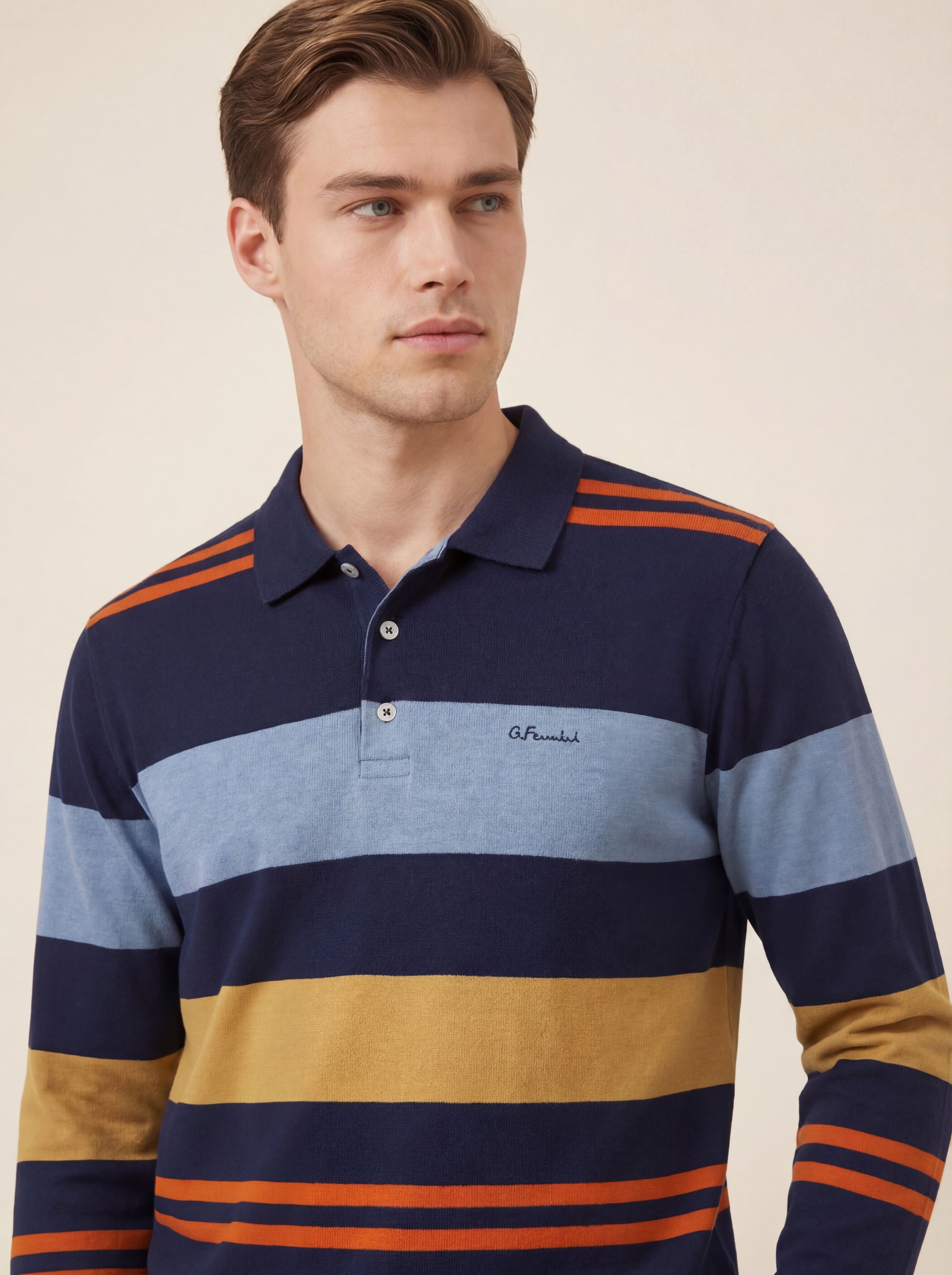 Pánska Polokošeľa Giovanni Ferinni s Dlhým Rukávom - Moderný Dizajn