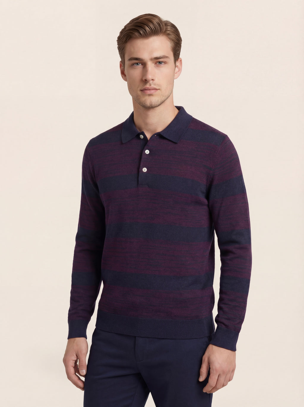 Pánska Polokošeľa Giovanni Ferinni s Dlhým Rukávom - Priedušná Bavlnená Polokošeľa