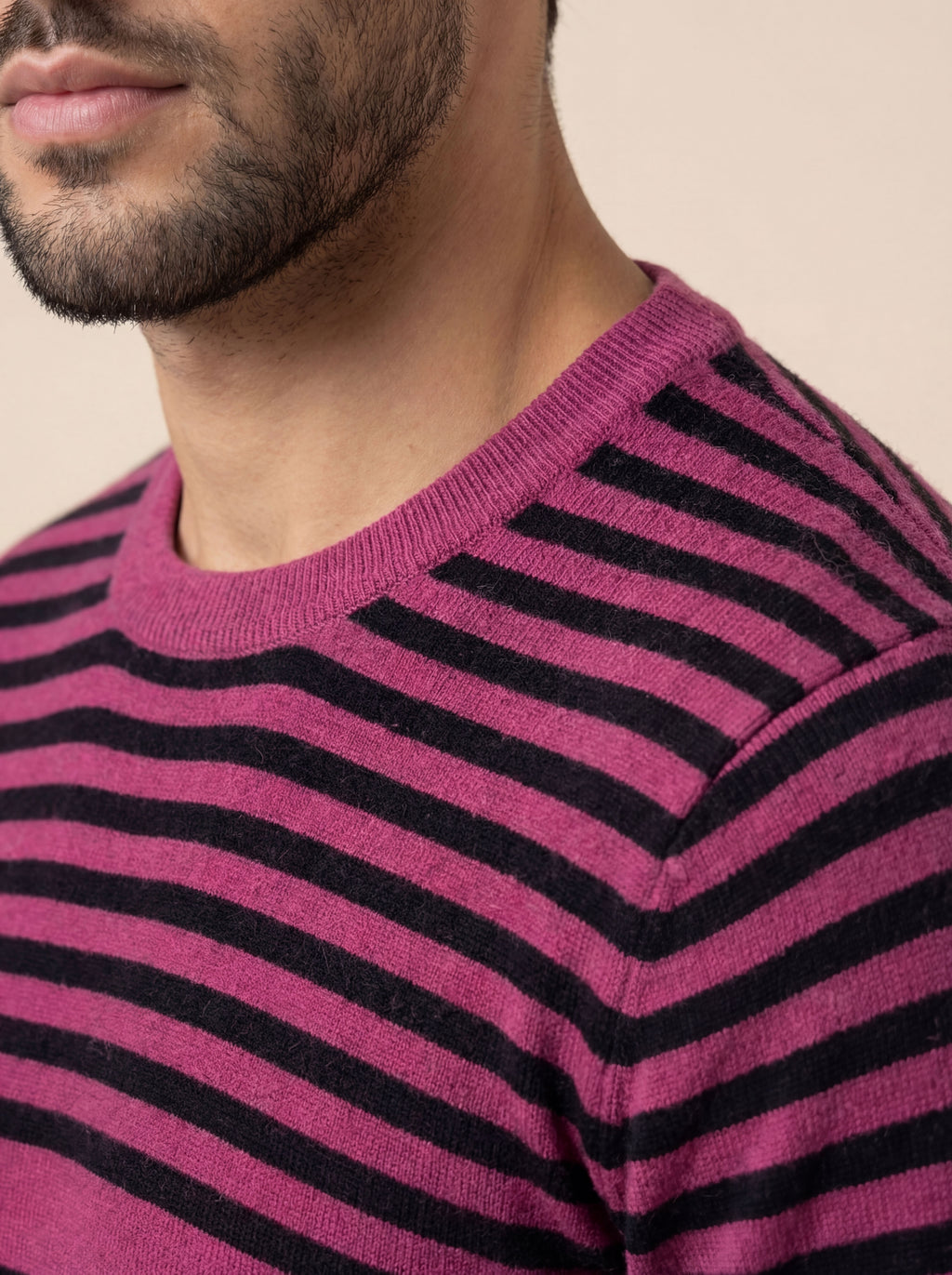 Pánsky Pulóver Giovanni Ferinni s Pásikmi - Pruhovaný Pulóver