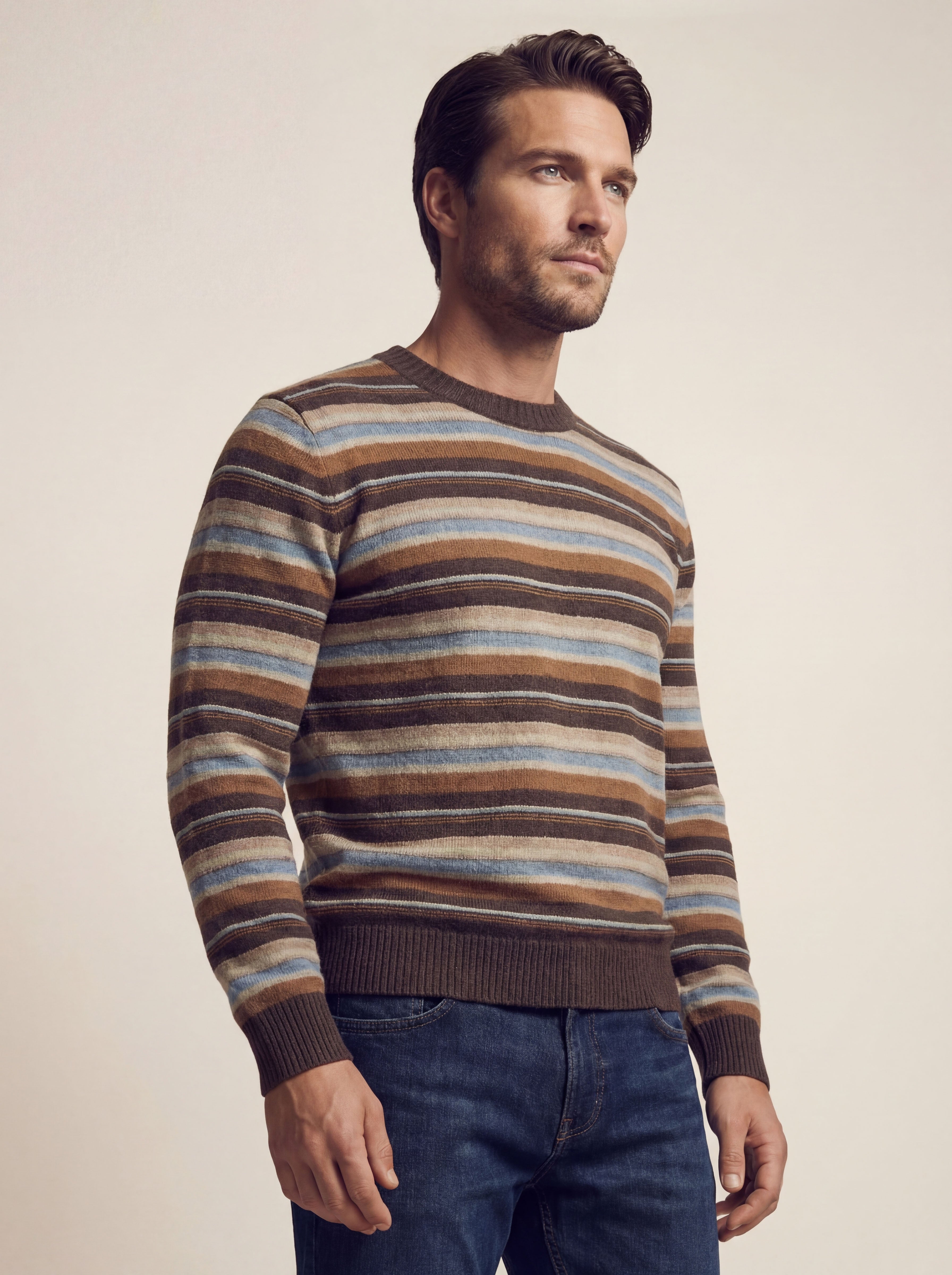 Pánsky Pulóver Cons Jeans Svetlomodrý - Casual Pulóver