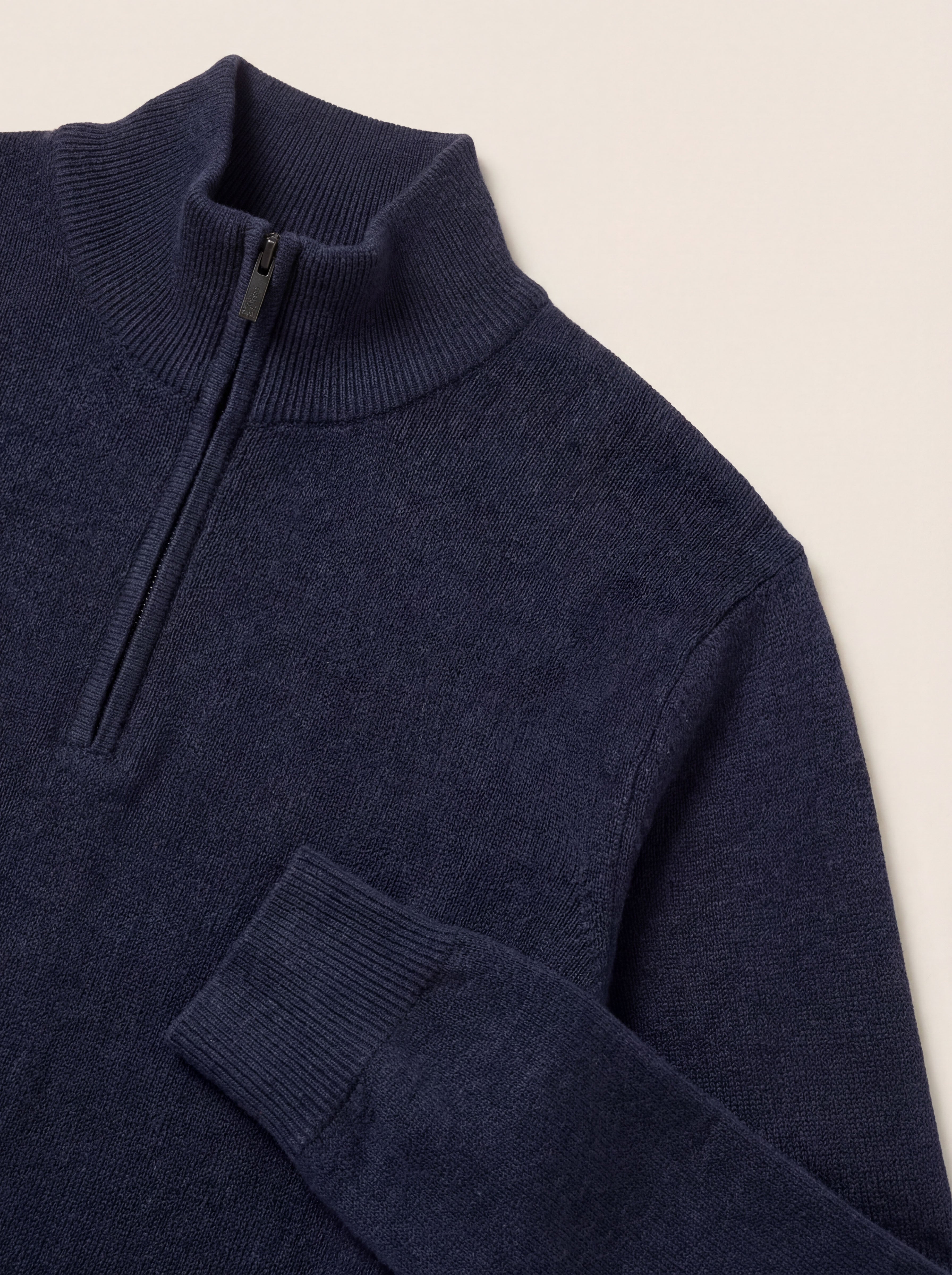 Pánsky Pulóver Cons Jeans so Stojačikom na Zips - Bavlnený Pulóver