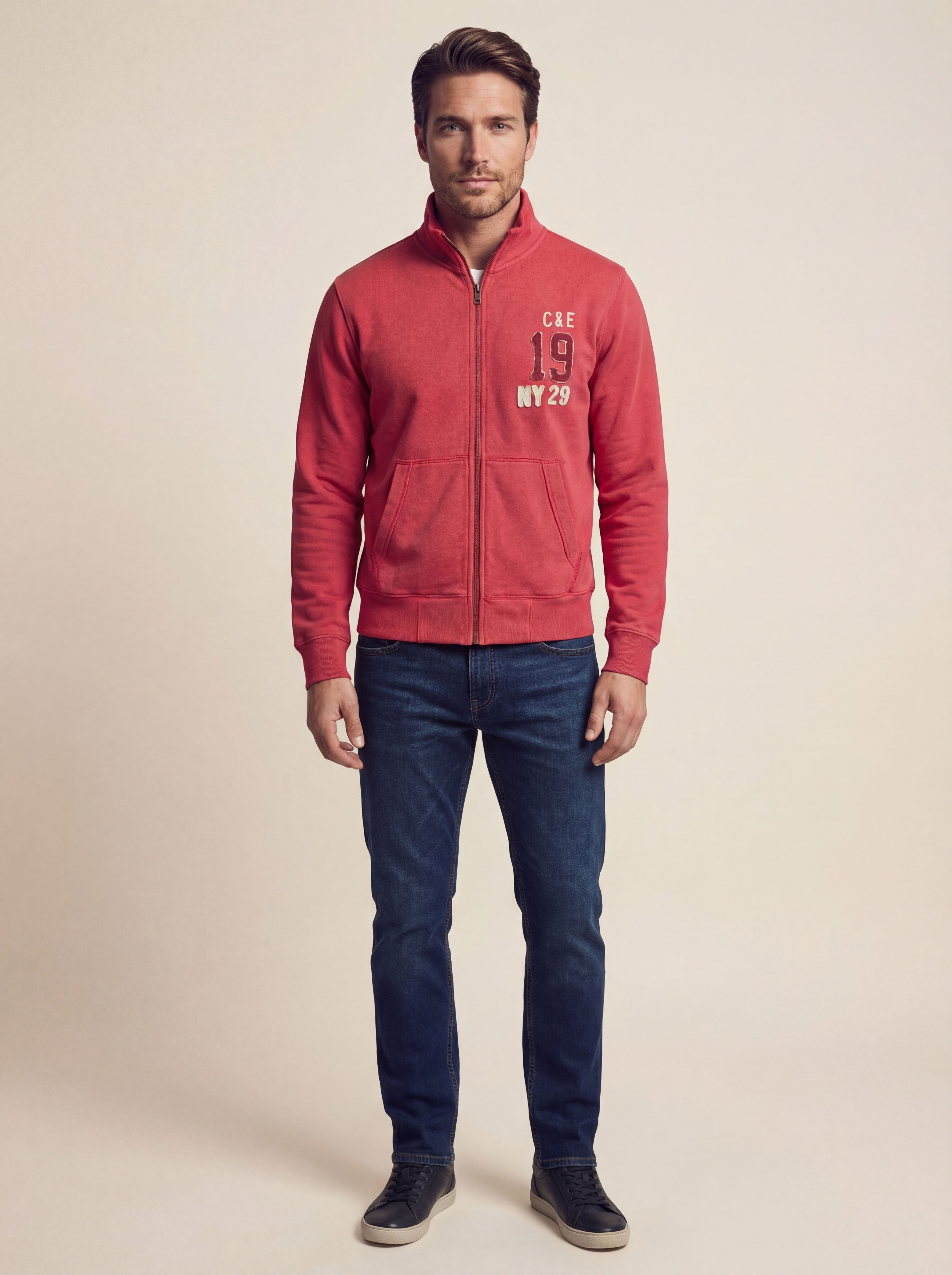 Pánska Mikina Cons Jeans  - Pohodlná Casual Mikina